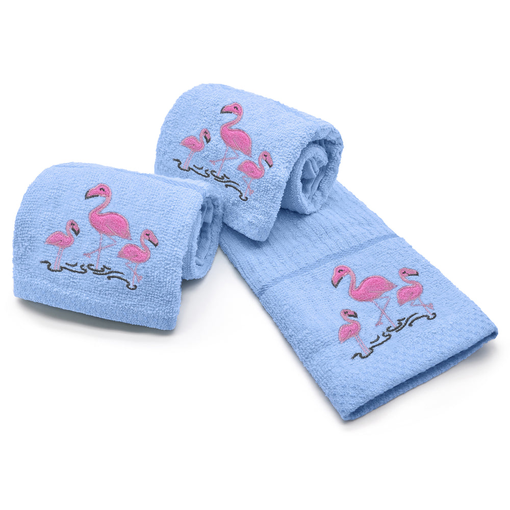 Kitchen Trends Blue Flamingo Tea Towel