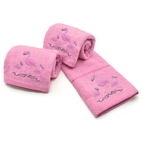 Kitchen Trends Pink Flamingo Tea Towel
