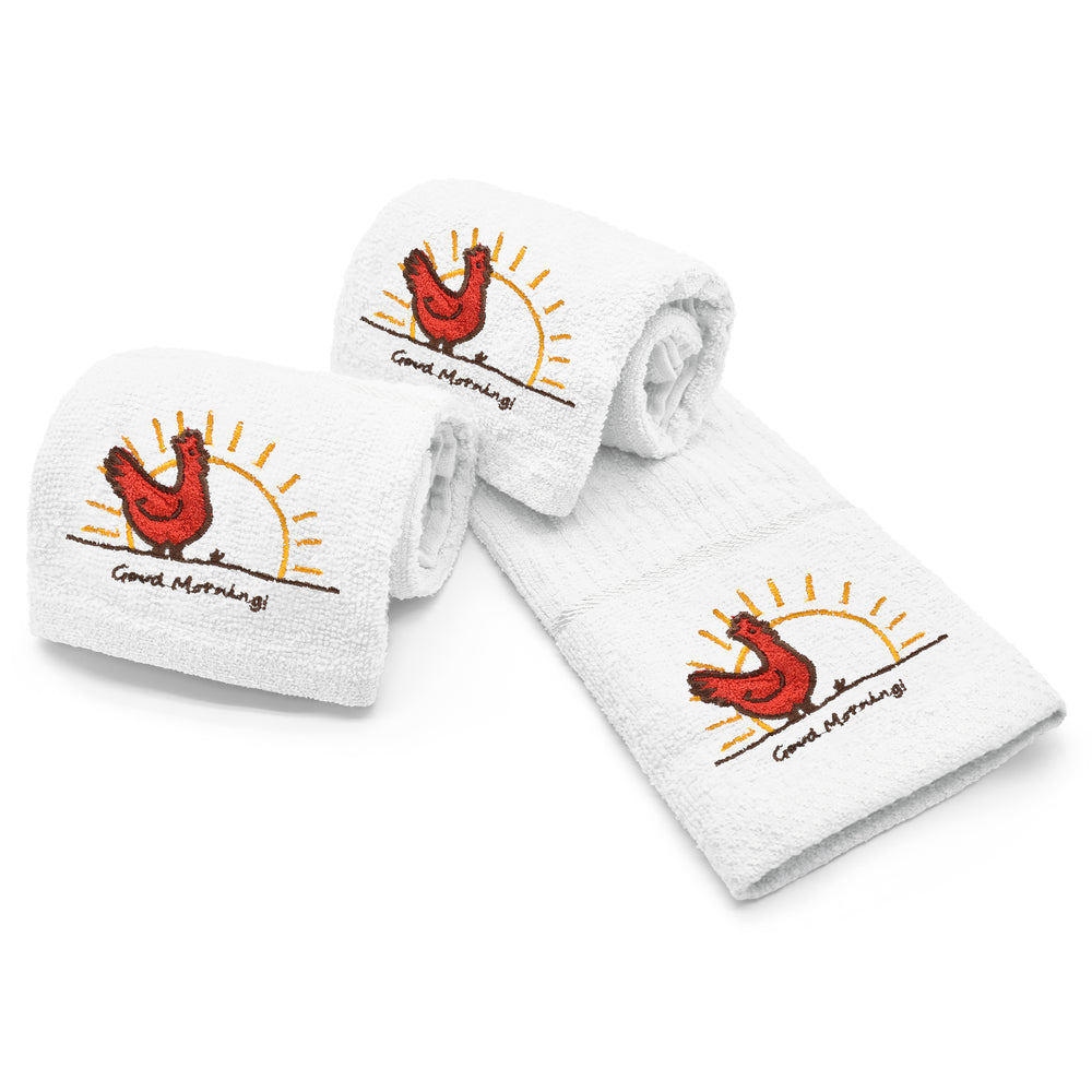 Kitchen Trends White Chicken Tea Towel