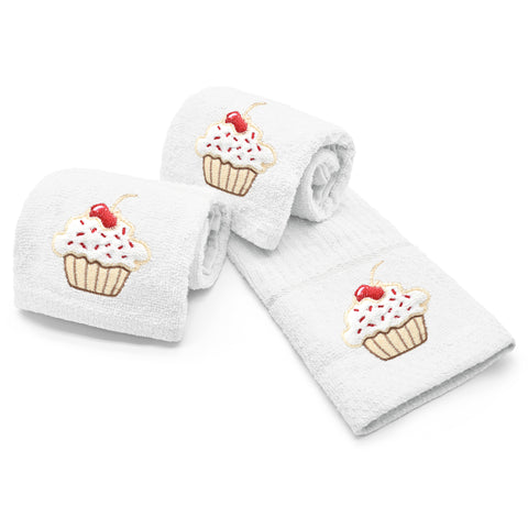 Kitchen Trends White Cupcake Tea Towel