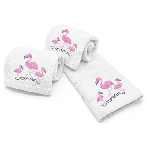 Kitchen Trends White Flamingo Tea Towel