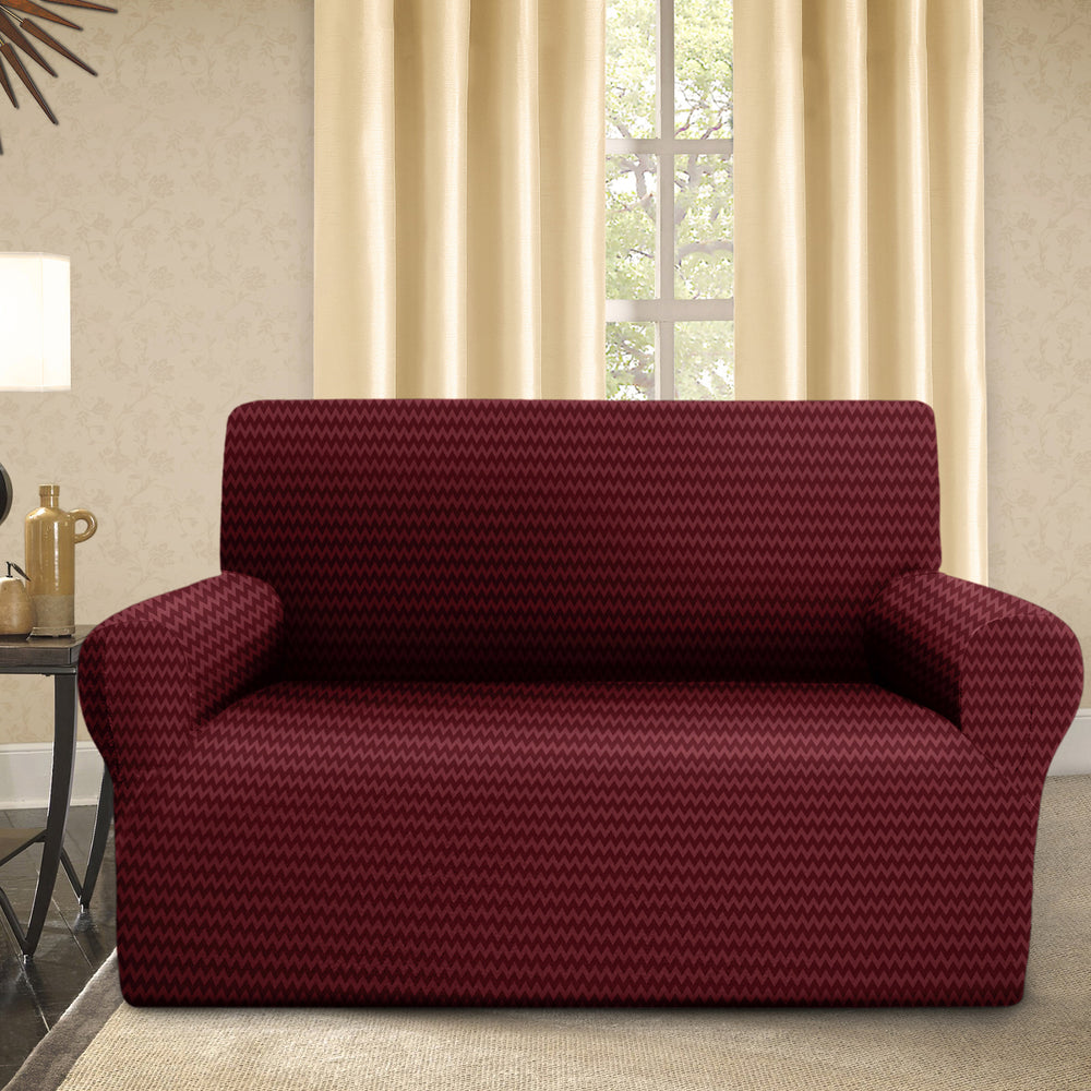 Ashley Mills Esther Stretch Burgundy Sofa Cover