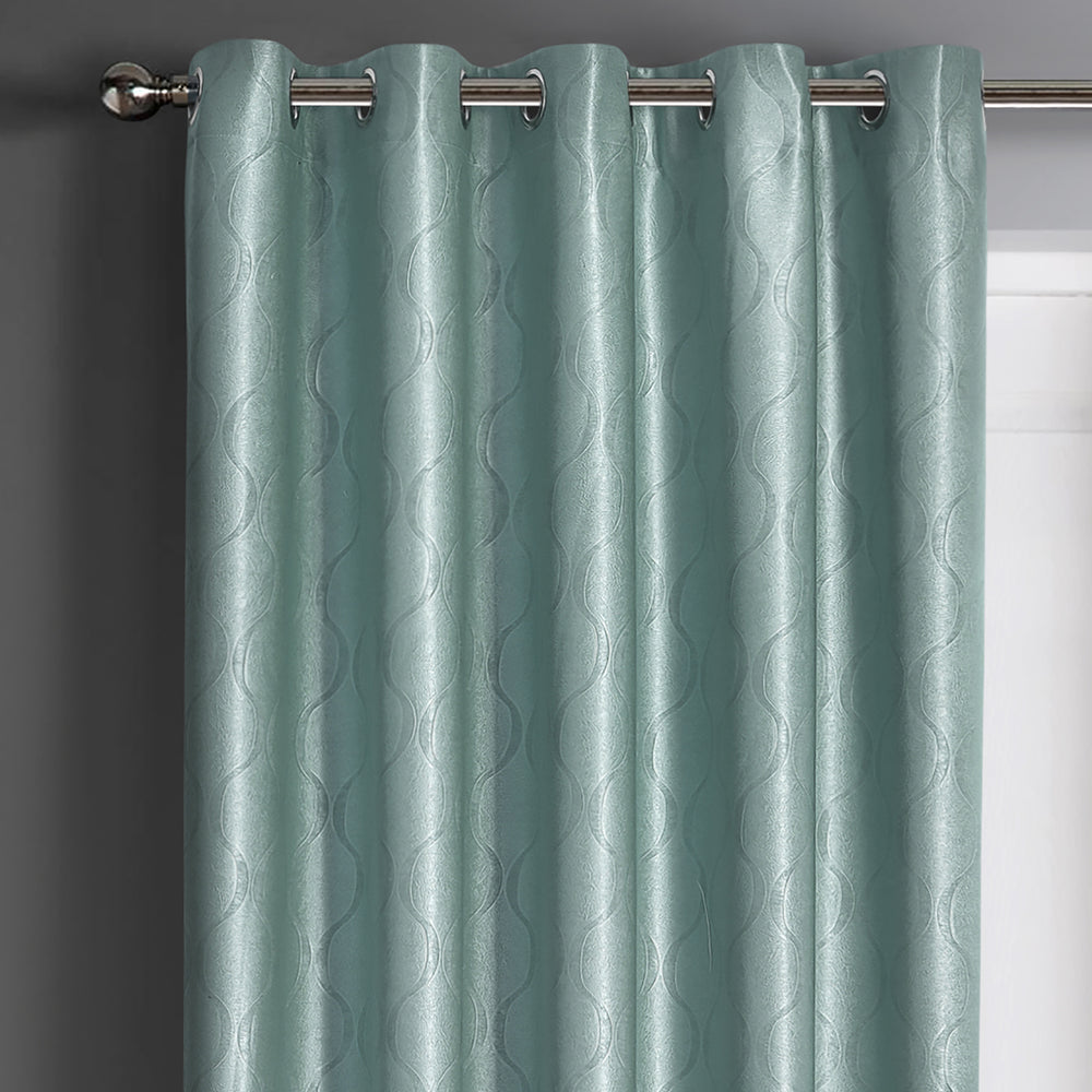 Velosso Evisa Duck Egg Thermal Dimout Ready Made Eyelet Curtains