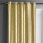 Velosso Evisa Ochre Dimout Eyelet Door Curtain