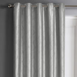 Velosso Evisa Silver Dimout Eyelet Door Curtain