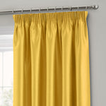 Intimates Faux Silk Ochre Pencil Pleat Curtains