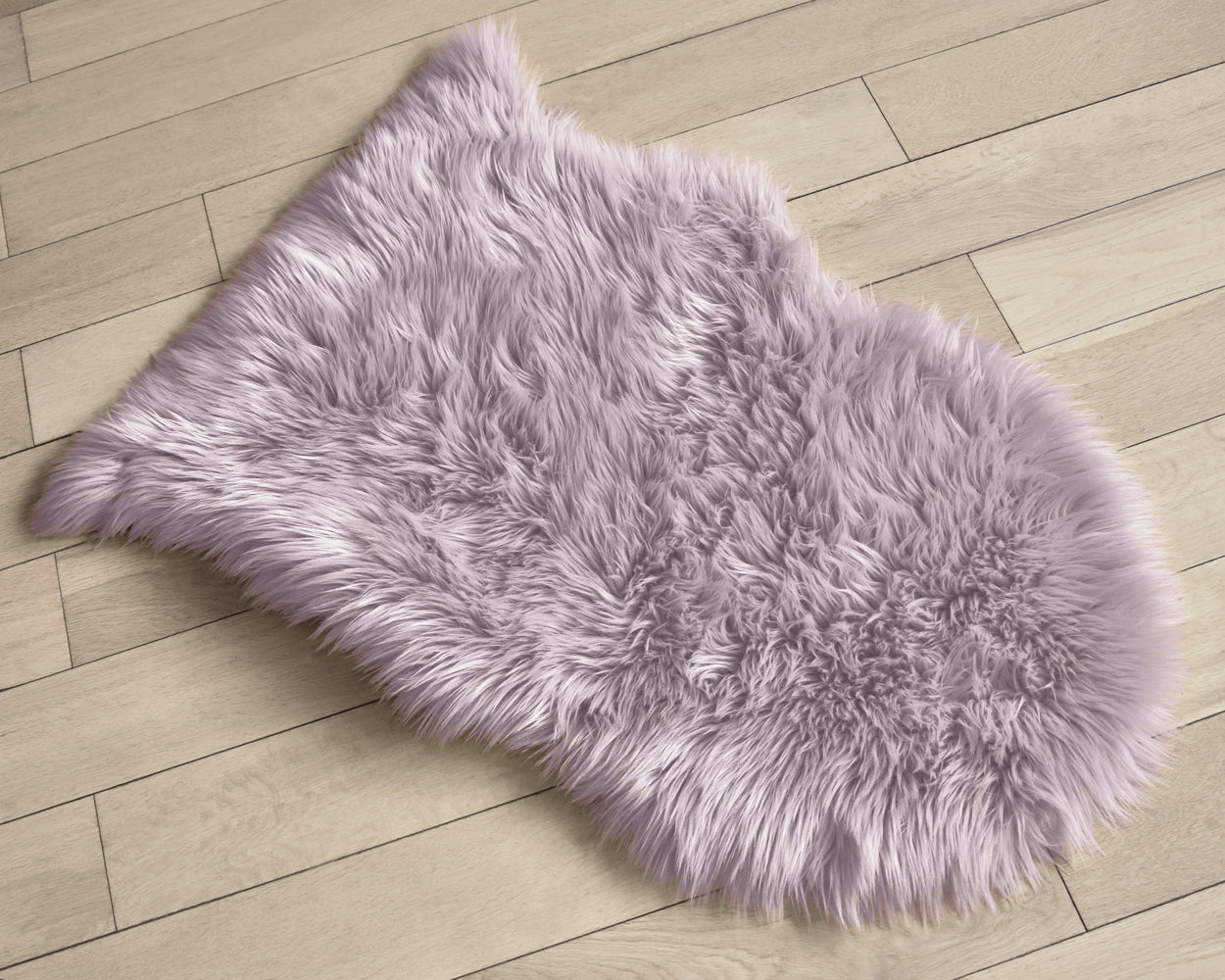 Velosso Luxury Soft Purple Faux Fur Sheepskin Rug