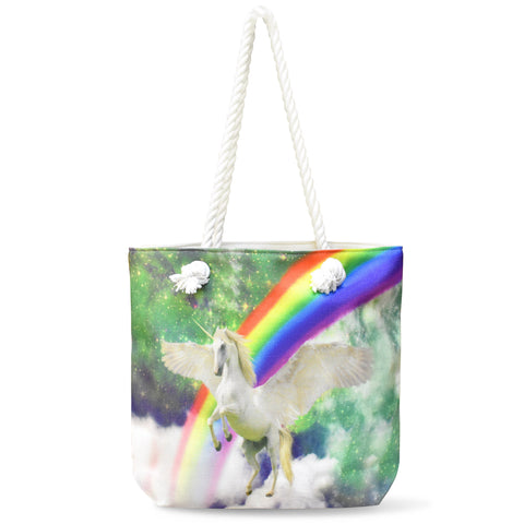 Velosso Flying Unicorn Shopping Tote Bag