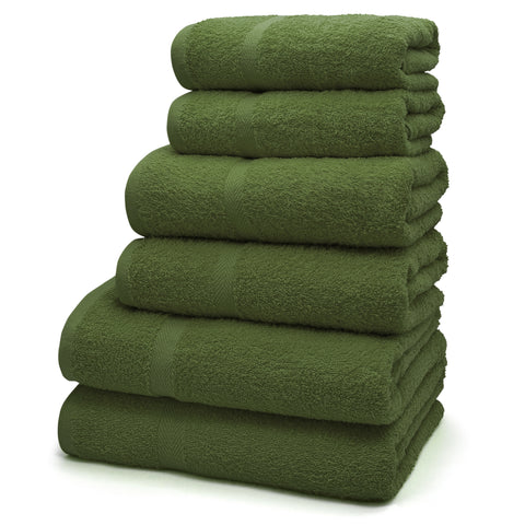 Velosso Gemini 100% Cotton Moss Green Towels