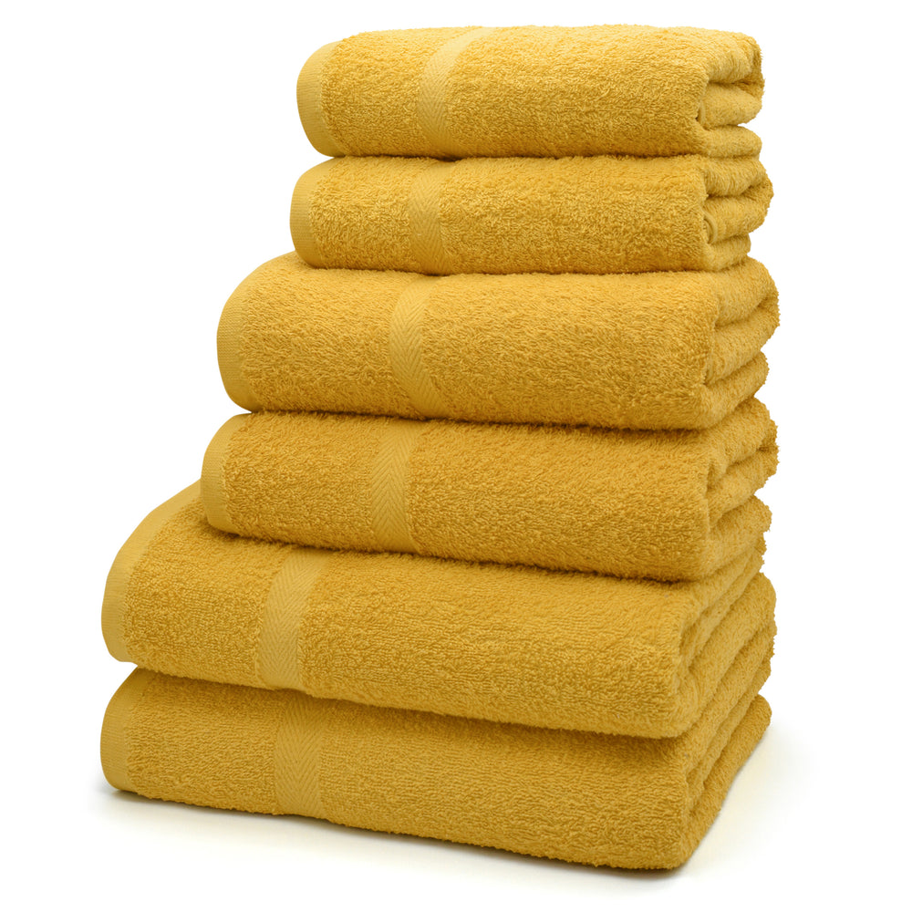Velosso Gemini 100% Cotton Mustard Yellow Towels