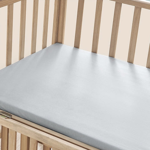 2 Pack Grey Flannelette Flat Cot Sheets