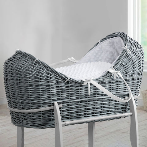 My Little World Grey Pod Basket & White Popcorn Dressing