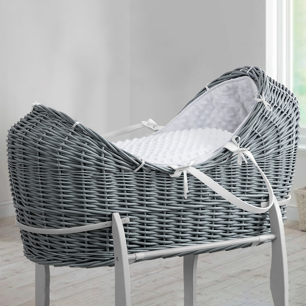 My Little World Grey Pod Basket & White Popcorn Dressing