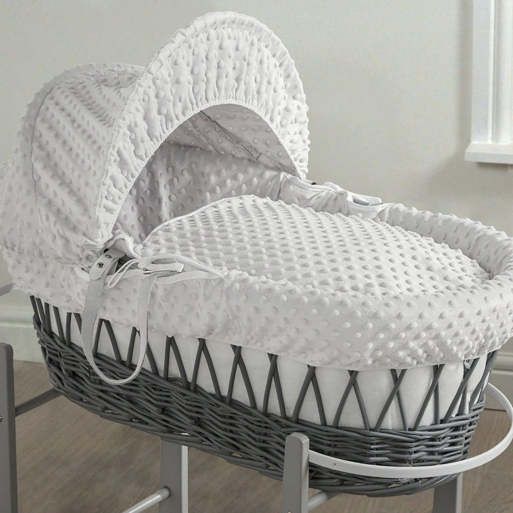 My Little World Nursery Baby Wicker Popcorn Dressing White