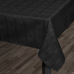 Kitchen Trends Hampton Luxury Jacquard Black Tablecloth