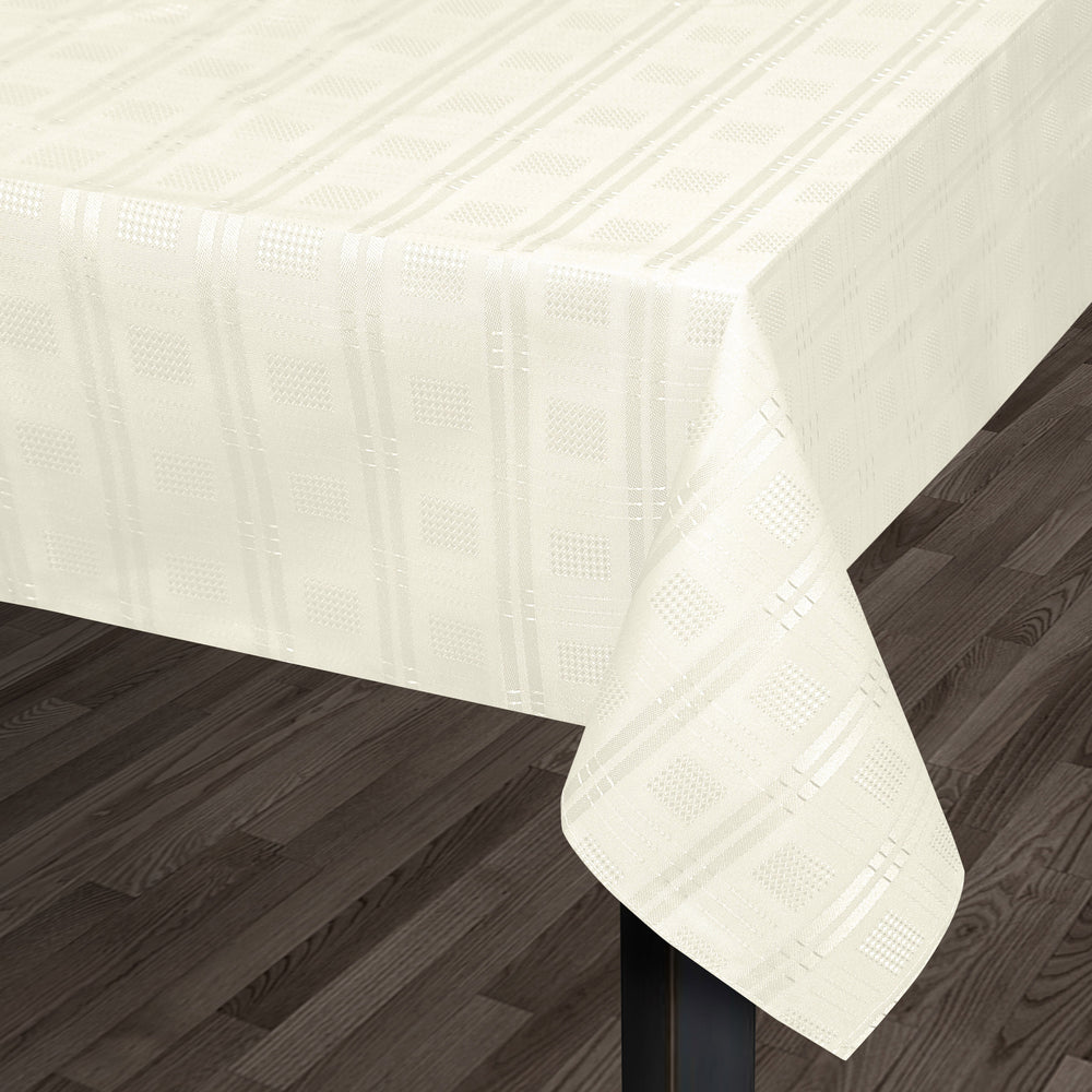Kitchen Trends Hampton Luxury Jacquard Cream Tablecloth
