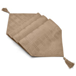 Kitchen Trends Luxury Jacquard Hampton Latte Table Runner