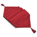 Kitchen Trends Hampton Luxury Jacquard Red Table Runner