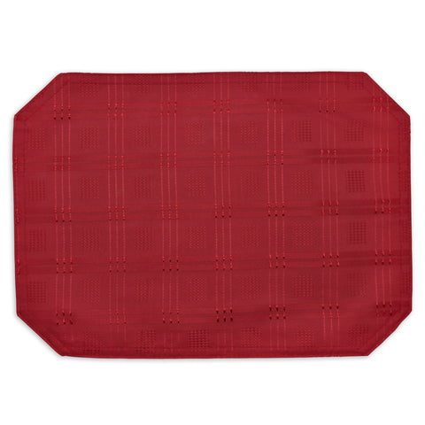 Kitchen Trends Hampton Luxury Jacquard Red Placemat