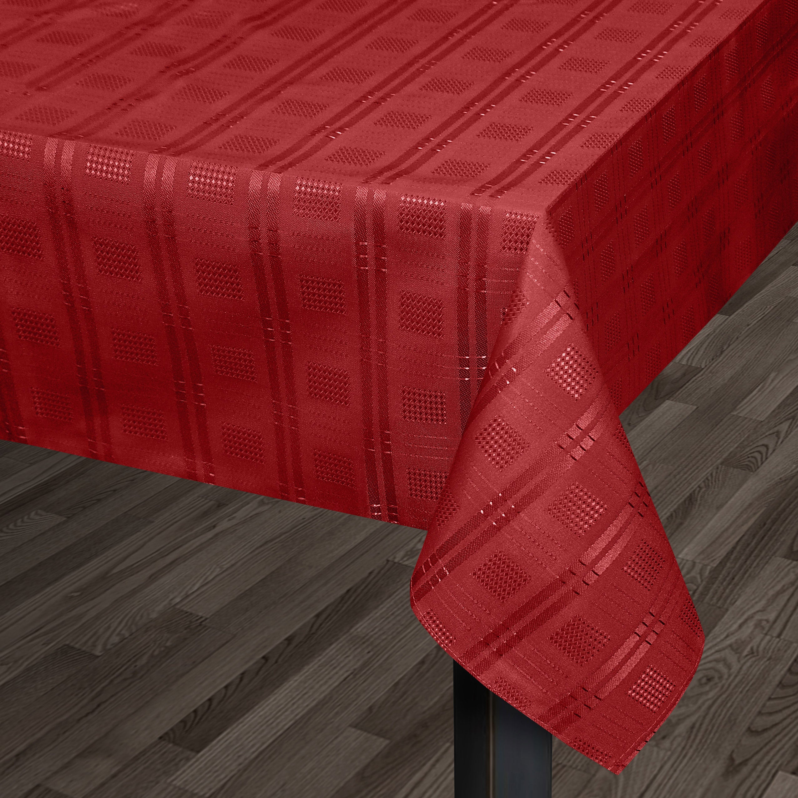 Kitchen Trends Luxury Jacquard Red Tablecloth | Linens Online