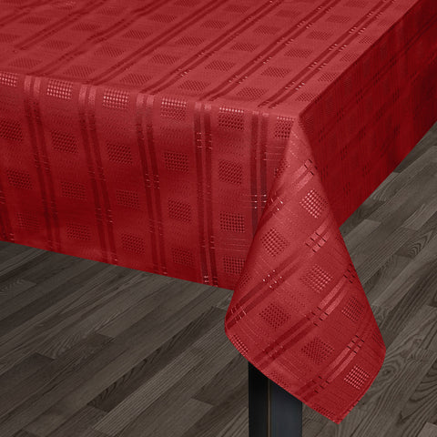 Kitchen Trends Hampton Luxury Jacquard Red Tablecloth