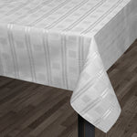 Kitchen Trends Hampton Luxury Jacquard Silver Tablecloth