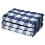 Kitchen Trends Hearts Navy Blue Check Tea Towel