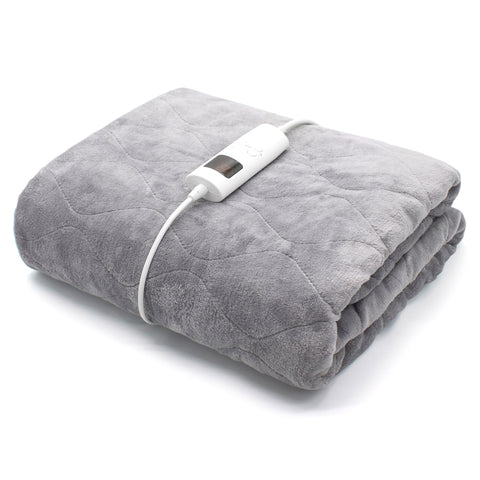 Velosso Comfort Touch Silver Flannel Electric Heated Blanket