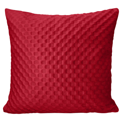 Intimates Heaton Velvet Embossed Red Cushion Cover