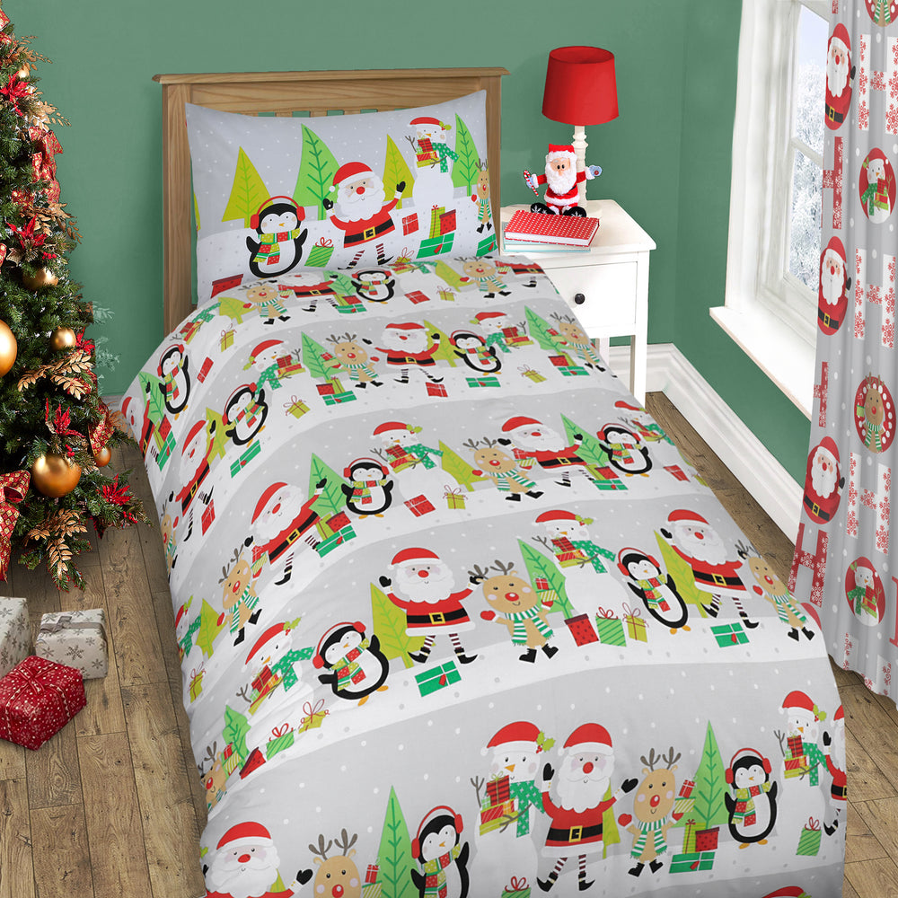 Velosso Xmas Ho Ho Ho Duvet Cover & Pillowcase Set