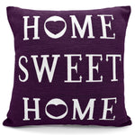 Velosso Chenille Home Sweet Home Aubergine Cushion Cover