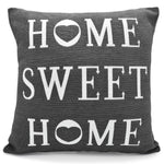 Velosso Chenille Home Sweet Home Charcoal Cushion Cover
