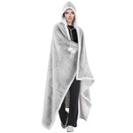 Velosso Pom Pom Grey Hooded Blanket
