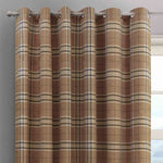 Intimates Hugo Check Natural Ready Made Eyelet Curtains
