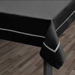 Kitchen Trends Kensington Black Faux Silk Tablecloth