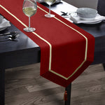 Kitchen Trends Kensington Faux Silk Red Table Runner