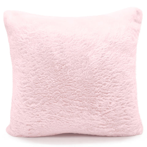 Velosso Kendrix Rabbit Faux Fur Pink Cushion Cover