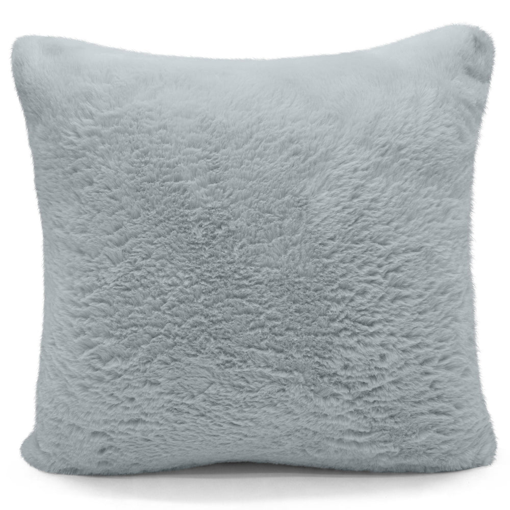 Velosso Kendrix Rabbit Faux Fur Silver Cushion Cover