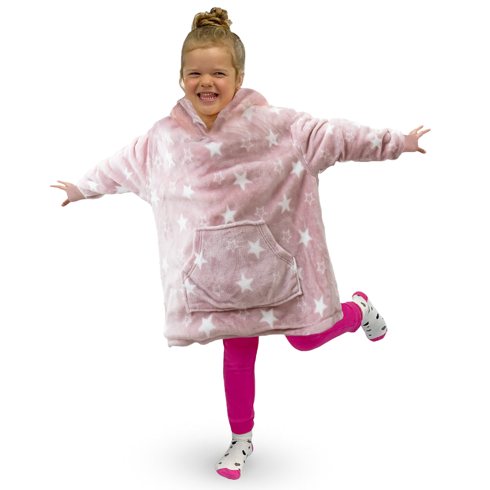 Velosso Kids Stars Pink Oversized Hoodie