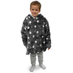 Velosso Kids Stars Grey Oversized Hoodie