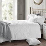 Intimates Kiera Tufted White Duvet Cover & Pillowcase Set