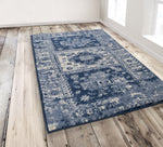 Home Republic Traditional Medallion Vintage Blue Kivek Rug