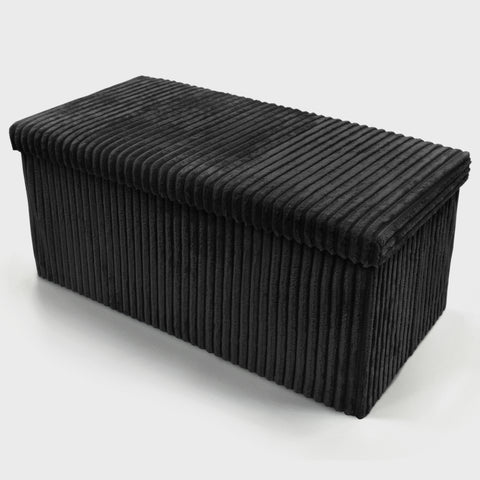Home Republic Large Corduroy Black Storage Box