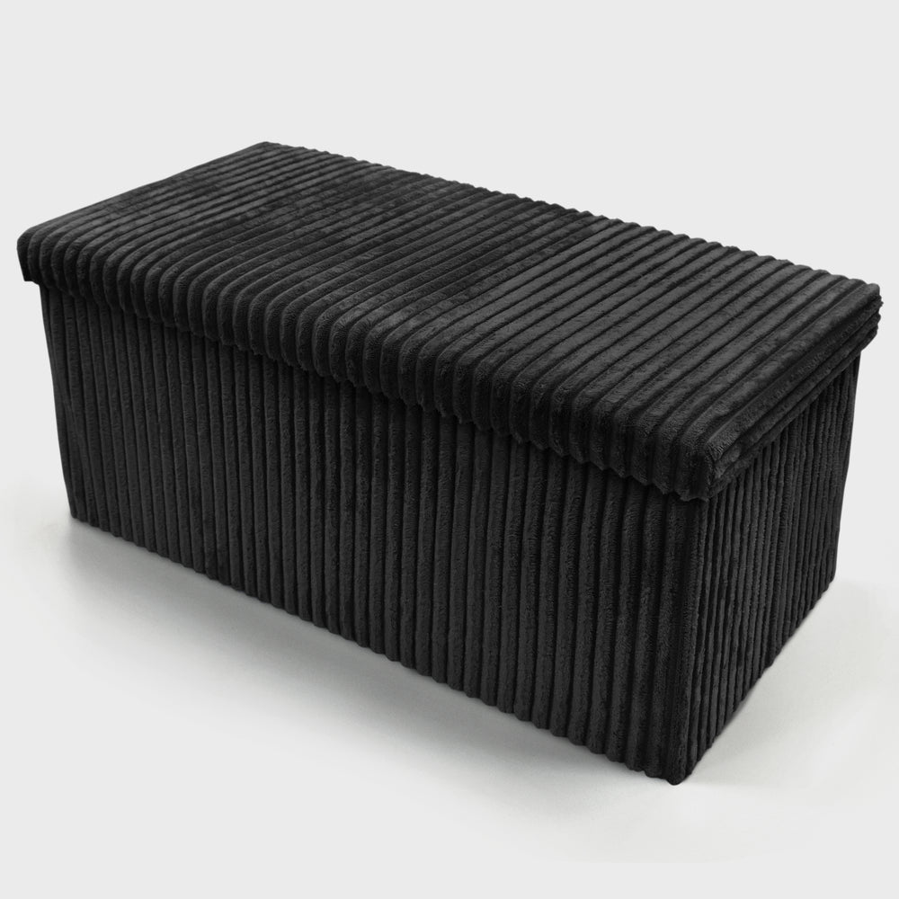 Home Republic Large Corduroy Black Storage Box