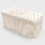 Velosso Large Corduroy Storage Box Cream