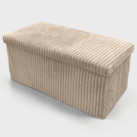 Velosso Large Natural Corduroy Storage Box