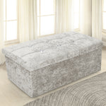 Home Republic Large Crushed Velvet Storage Box Cream
