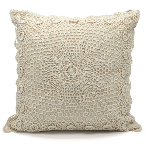 Ashley Mills Layla Crochet Lace Cushion Cover