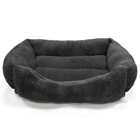 Pet Winks Luxury Soft Touch Cuddler Pet Bed Charcoal