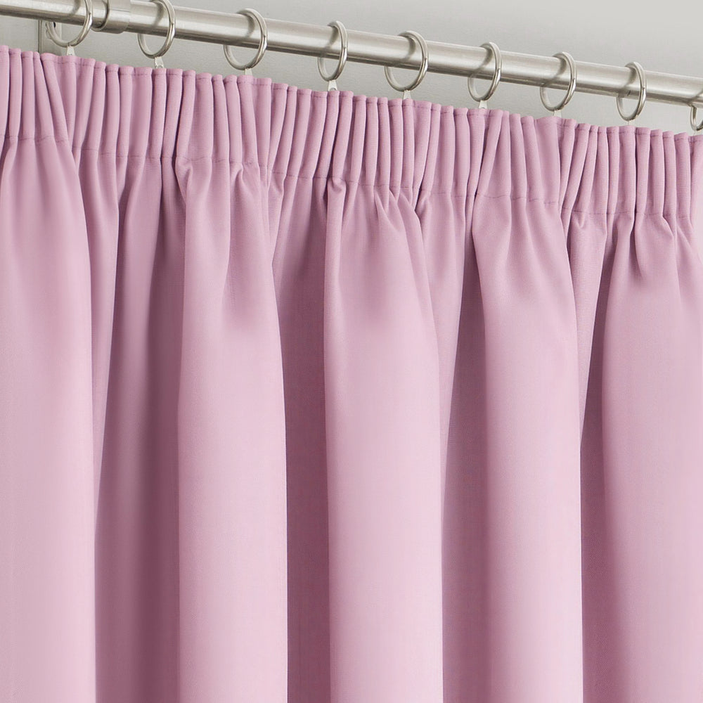 Velosso Manhattan Baby Pink Pencil Pleat Blackout Curtains